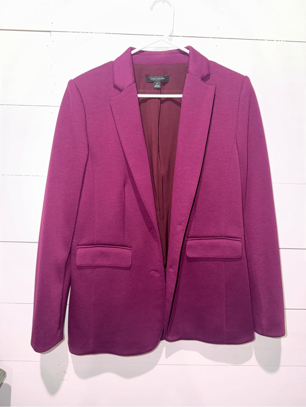 Ann Taylor Magenta Tailored Blazer